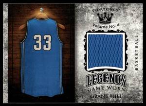 lot 102 image: Grant Hill Relic  Sportkings Legends Game Worn #LSM-64   Basketball Card