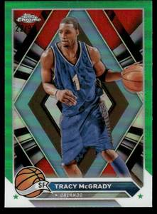 lot 112 image: Tracy Mcgrady 2299 2024 Topps Chrome Green Refractor #   Basketball Card