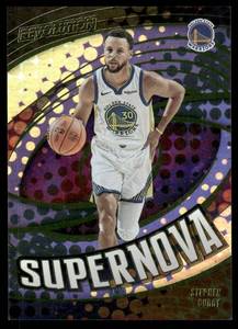 lot 114 image: Stephen Curry 2023 Panini Revolution Supernova Silver Foil #4 Golden State Warriors  Basketball Card