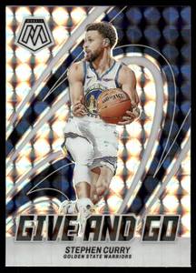 lot 117 image: Stephen Curry 2023 Panini Silver Mosaic Prizm #1 Golden State Warriors  Basketball Card