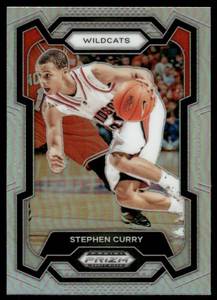 lot 120 image: Steph Curry 2024 Prizm Draft Picks Silver Holo #77   Basketball Card