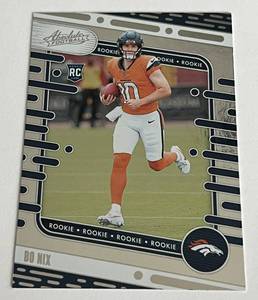 lot 27 image: Bo Nix RC 2024 Absolute #112 Rookie Football Card