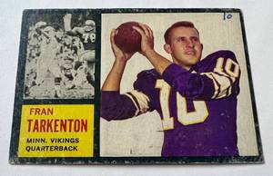 Fran Tarkenton RC 1962 Topps #90 Rookie Vintage Minnesota Vikings Football Card