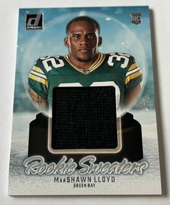 lot 67B image: Marshawn Lloyd Relic RC 2024 Donruss Rookie Sweaters #RHS-MLL Green Bay Packers Football Card
