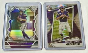 lot 127 image: Kirk Cousins 2 Card #s  Prizm Minnesota Vikings Football Lot