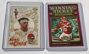 lot 130 image: Patrick Mahomes 2 Insert Football Card Lot