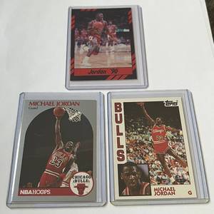 lot 145 image: Michael Jordan 3 Card Basketball Lot