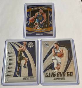 lot 146 image: Stephen Curry 3 Card Insert Basketball Lot