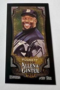 lot 150 image: Kirby Puckett Mini SP Black 2024 Topps Allen & Ginter #153 Minnesota Twins Baseball Card