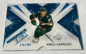 lot 161 image: Kirill Kaprizov 239399 Blue Die Cut 2022-23 Upper Deck SPX #RFX-40 Minnesota Wild Hockey Card