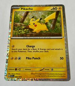 lot 164 image: Pikachu Holo Pokmon Card 002015