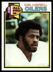 lot 21B image: Earl Campbell RC 1979 Topps #390 Houston Oilers Football Card