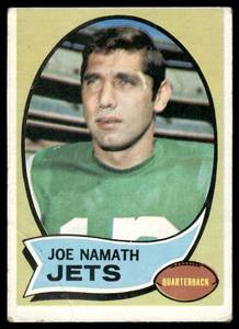 lot 24B image: Joe Namath 1970 Topps #150 New York Jets Football Card
