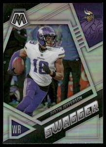 lot 35B image: Justin Jefferson 2023 Panini Mosaic Swagger #SS-JJ Minnesota Vikings Football Card