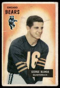 lot 36B image: George Blanda 1955 Bowman #62 Chicago Bears Football Card