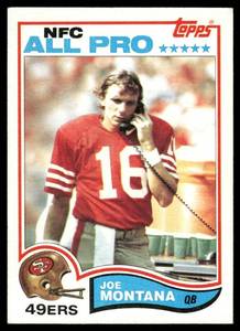 lot 40B image: Joe Montana 2nd Yearby 1982 Topps #488 San Francisco 49ers Football Card