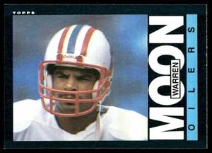 lot 43B image: Warren Moon RC 1985 Topps #251 Houston Oilers Football Card