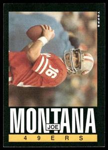 lot 44B image: Joe Montana 1985 Topps #157 San Francisco 49ers Football Card
