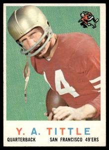 lot 48B image: Y.A. Tittle 1959 Topps #130 San Francisco 49ers Football Card