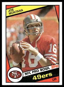 lot 51B image: Joe Montana 1984 Topps #358 San Francisco 49ers Football Card