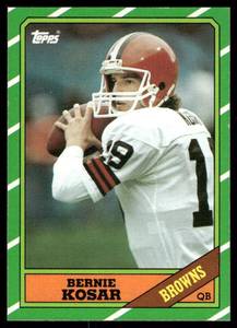 lot 57B image: Bernie Kosar RC 1986 Topps #187 Cleveland Browns Football Card