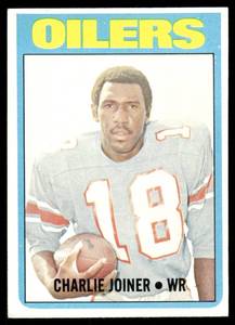 lot 58B image: Charlie Joiner RC 1972 Topps #244 Houston Oilers Football Card