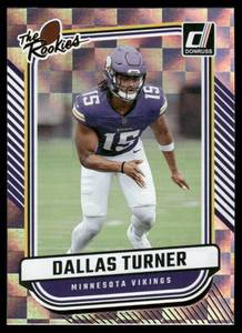 lot 64B image: Dallas Turner RC 2024 Donruss The Rookies #TR-9 Minnesota Vikings Football Card