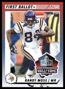 lot 66B image: Randy Moss 2024 Score First Ballot Red #6 Minnesota Vikings Football Card