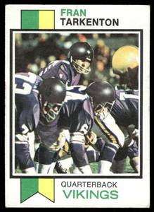 lot 72A image: Fran Tarkenton 1973 Topps #60 Minnesota Vikings Football Card