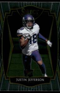 lot 78A image: Justin Jefferson RC 2020 Panini Select Premier Level #161 Minnesota Vikings Football Card
