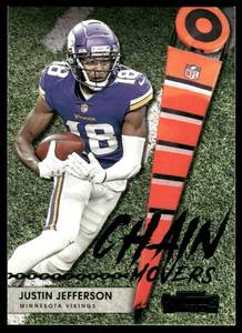 lot 83A image: Justin Jefferson 2021 Panini Contenders Chain Movers #CM-JJE Minnesota Vikings Football Card