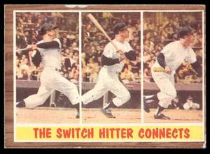 lot 8A image: Mickey Mantle 1962 Topps #318 New York Yankees Baseball Card