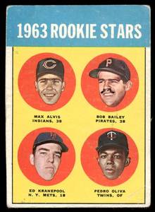 lot 8C image: Tony Oliva RC 1963 Topps #228 Minnesota Twins Baseball Card