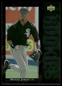 lot 17A image: Michael Jordan RC 1994 Upper Deck #19 Chicago White Sox Baseball Card