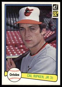 lot 20A image: Cal Ripken, Jr. RC 1982 Donruss #405 Baltimore Orioles Baseball Card