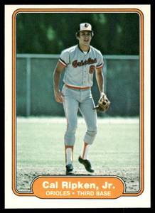 lot 22A image: Cal Ripken, Jr. RC 1982 Fleer #176 Baltimore Orioles Baseball Card