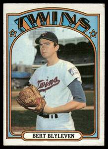 lot 68B image: Bert Blyleven 1972 Topps #515 Minnesota Twins Baseball Card