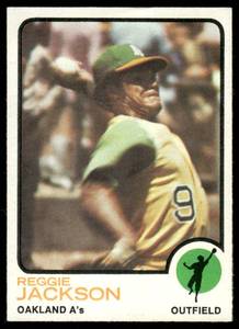 lot 70B image: Reggie Jackson 1973 Topps #255 Oakland Athletics Baseball Card