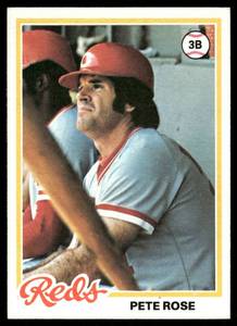 lot 74B image: Pete Rose 1978 Topps #20 Cincinnati Reds Baseball Card