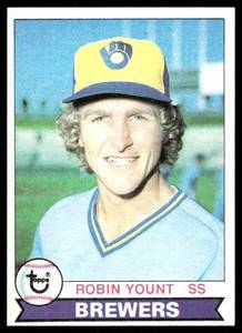 lot 76B image: Robin Yount 1979 Topps #95 Milwaukee Brewers Baseball Card