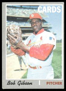 lot 81B image: Bob Gibson 1970 Topps #530 St. Louis Cardinals Baseball Card
