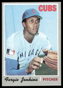 lot 82B image: Fergie Jenkins 1970 Topps #240 Chicago Cubs Baseball Card