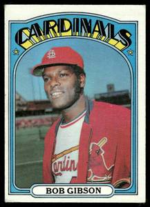 lot 90B image: Bob Gibson 1972 Topps #130 St. Louis Cardinals Baseball Card