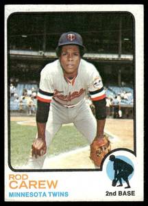 lot 92B image: Rod Carew 1973 Topps #330 Minnesota Twins Baseball Card