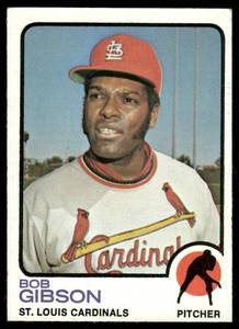 lot 94B image: Bob Gibson 1973 Topps #190 St. Louis Cardinals Baseball Card