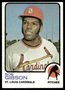 lot 97B image: Bob Gibson 1973 Topps #190 St. Louis Cardinals Baseball Card