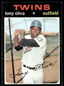 lot 98A image: Tony Oliva 1971 Topps #290 Minnesota Twins Baseball Card