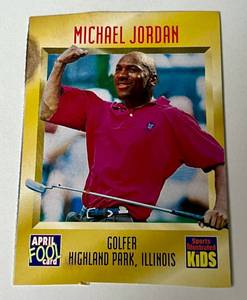 lot 45A image: Michael Jordan 1997 Sports Illustrated For Kids April Fools Card #571