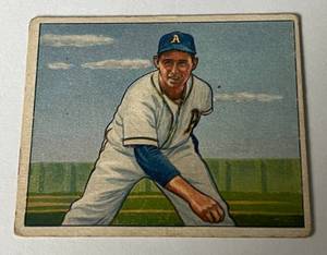 lot 99A image: 1950 Bowman Joe Coleman #141 Vintage Baseball Card
