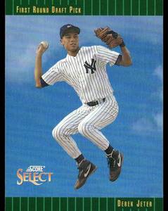 lot 101A image: Derek Jeter RC 1992 Score Select #360 New York Yankees Baseball Card